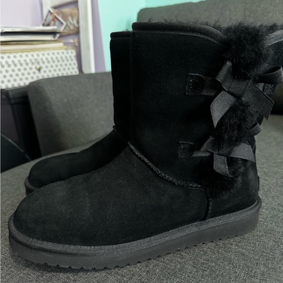 UGG Shoes - Koolaburra by UGG Black Winter Boots with Ribbon Detail